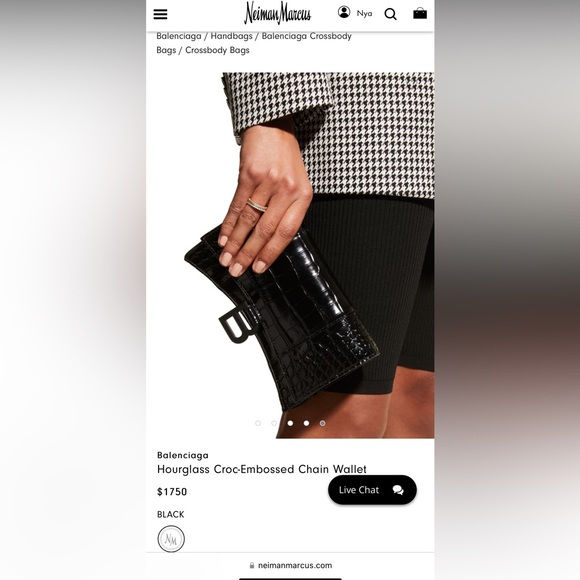 Balenciaga Croc-Embossed Chain Wallet - Picture 4 of 4